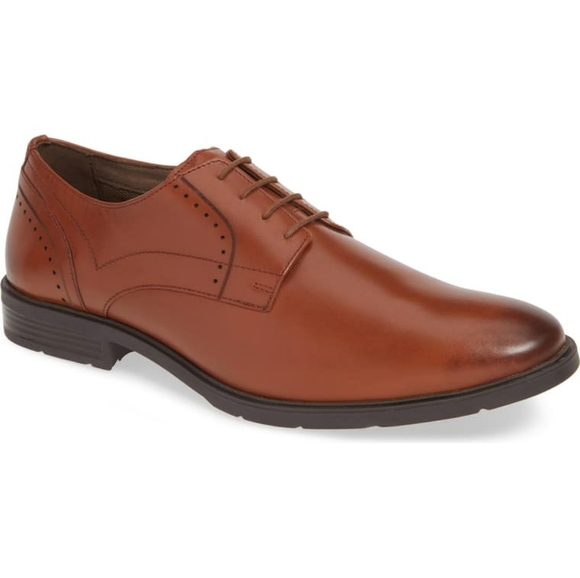 Shoes New Hush Puppies Dress Shoes Plain Toe Derby Cognac Leather
